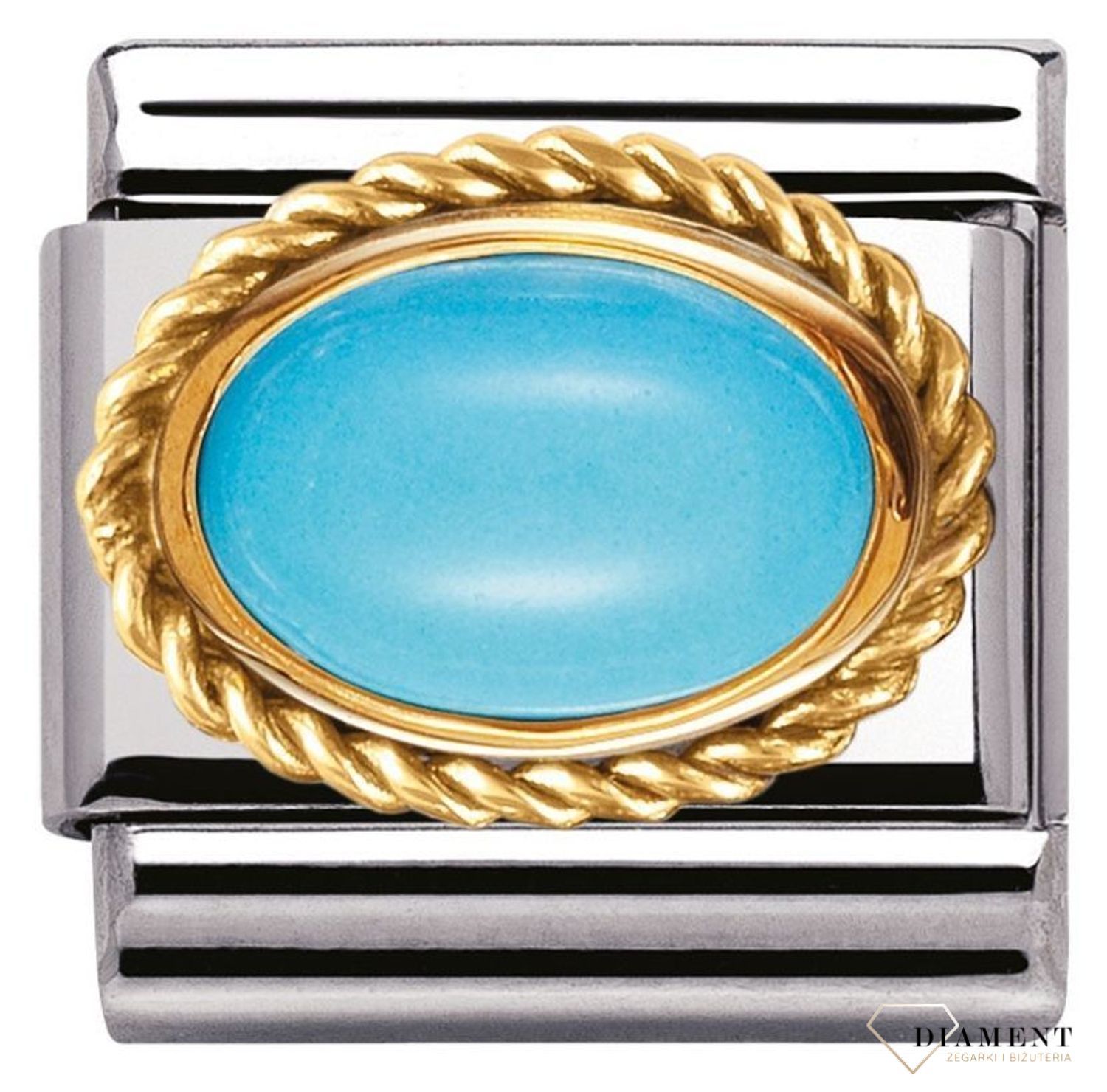 Nomination - Link 18K zawieszka złoto 'Turkus' 030507 06 biżuteria nomination nomination zawieszki nomination baza.jpg